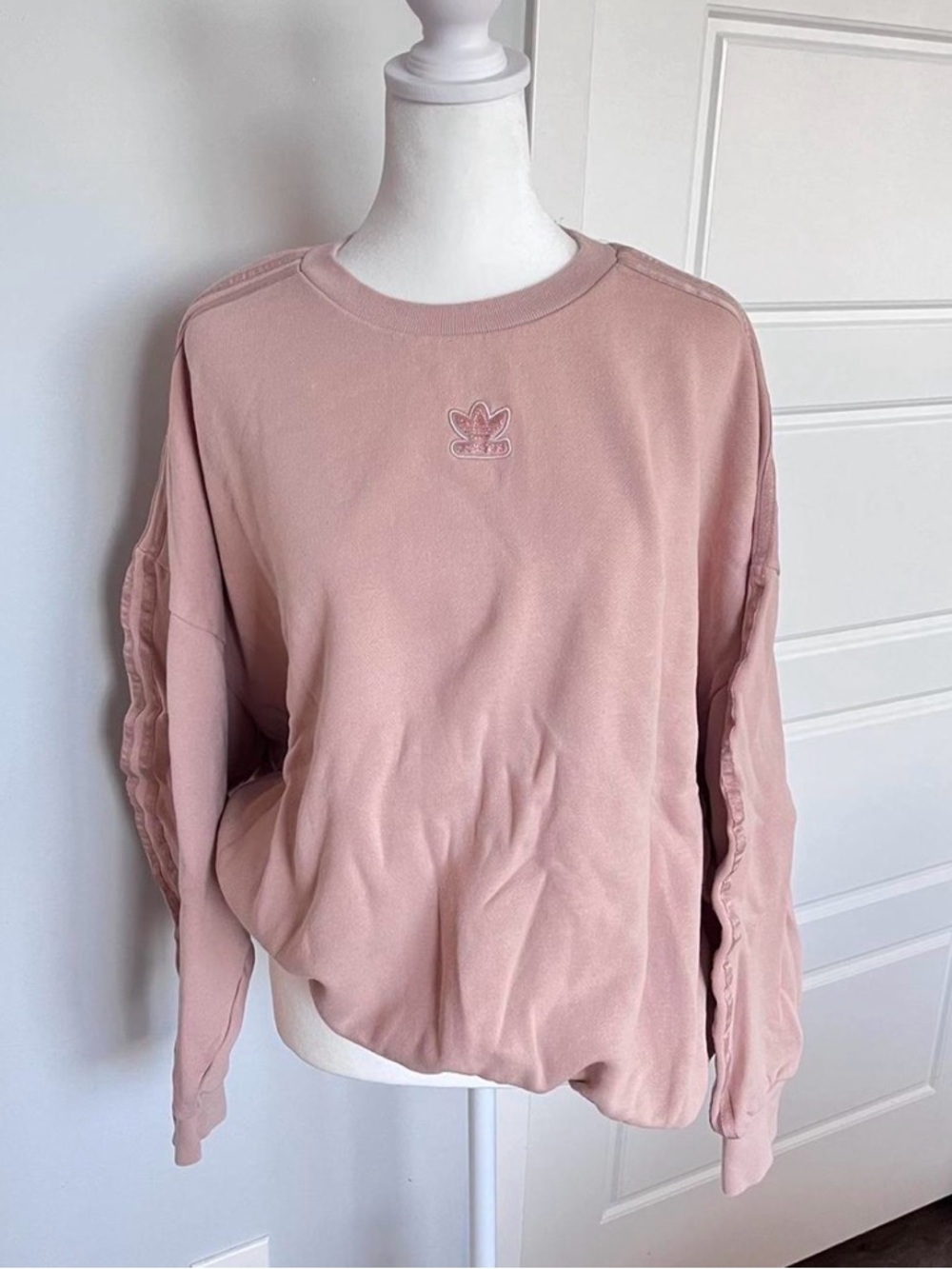 Adidas Women's Rose Trefoil Crew Sweatshirt